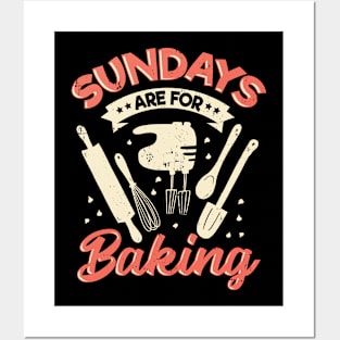 Sundays Are For Baking Baker Gift Posters and Art